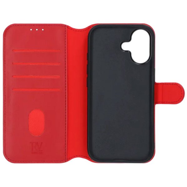 iPhone 17 Etui 4 Kortlomme Avtakbart deksel Rød