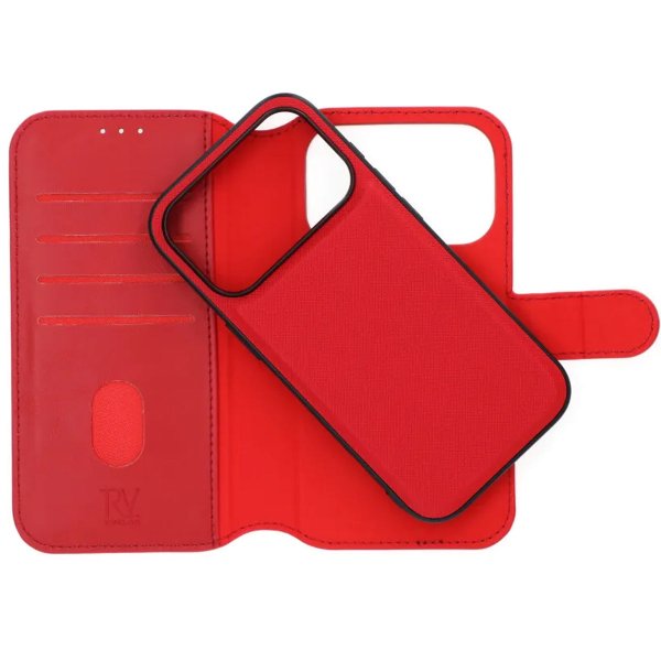 iPhone 17 Pro Etui 4 Kortlomme Avtakbart deksel Rød