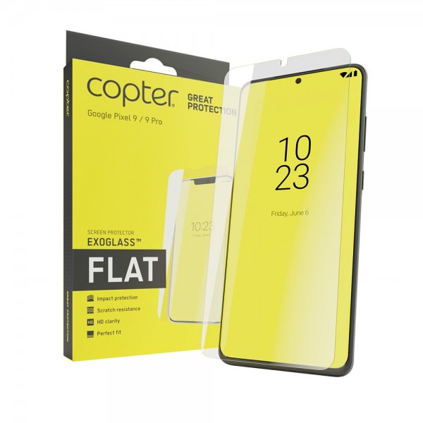 Google Pixel 9/Pixel 9 Pro Skjermbeskytter Exoglass Flat