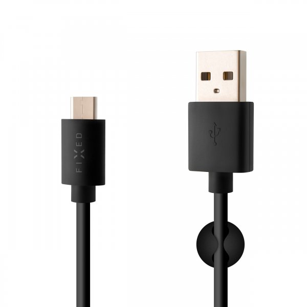 Kabel USB-A/USB-C 2m Svart