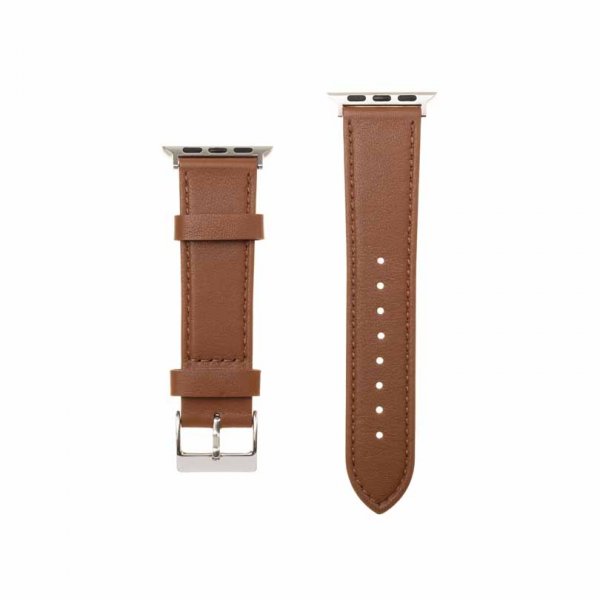 Apple Watch 44/45/46mm/Apple Watch Ultra Armbånd Leather Strap Brun