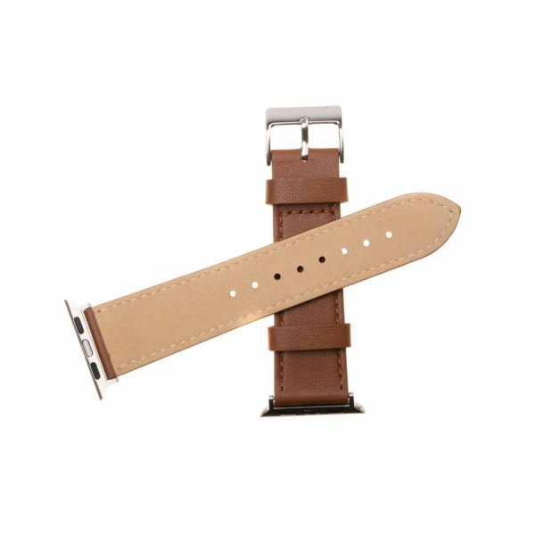 Apple Watch 44/45/46mm/Apple Watch Ultra Armbånd Leather Strap Brun