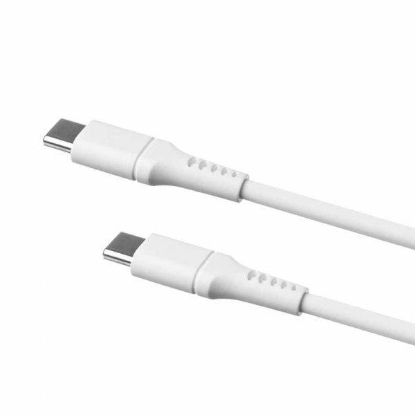 Kabel Liquid Silicone USB-C/USB-C 1.2m Hvit