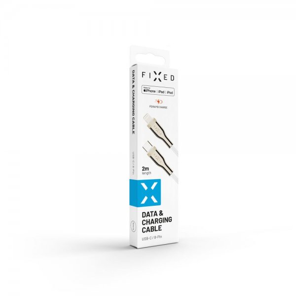 Kabel METAL Series USB-C/Lightning 2m Hvit