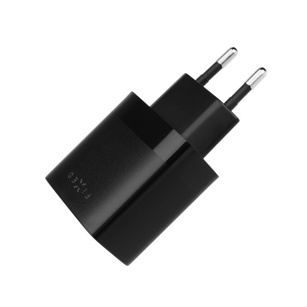 Lader 2xUSB-A 17W Svart