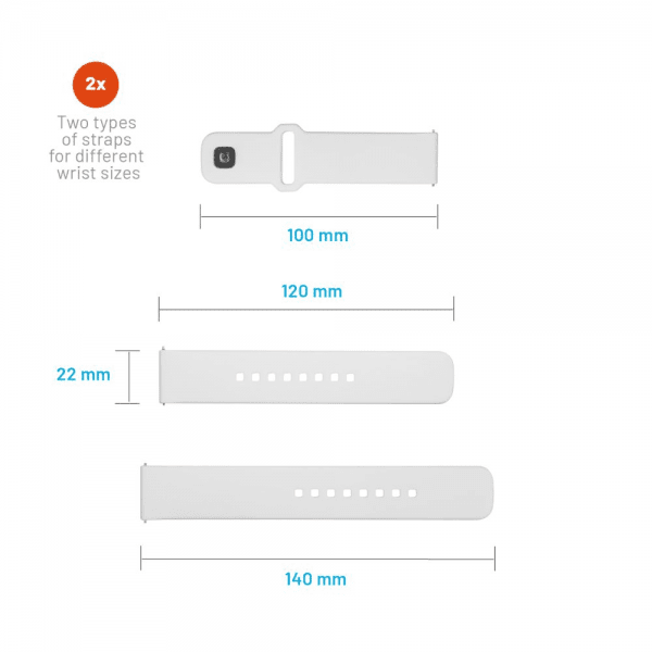 Samsung Galaxy Watch 22mm Armbånd Silicone Sporty Strap Hvit