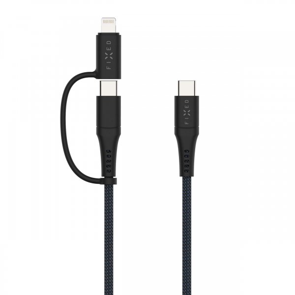 Kabel 2in1 USB-C/Lightning 60W 3m Svart