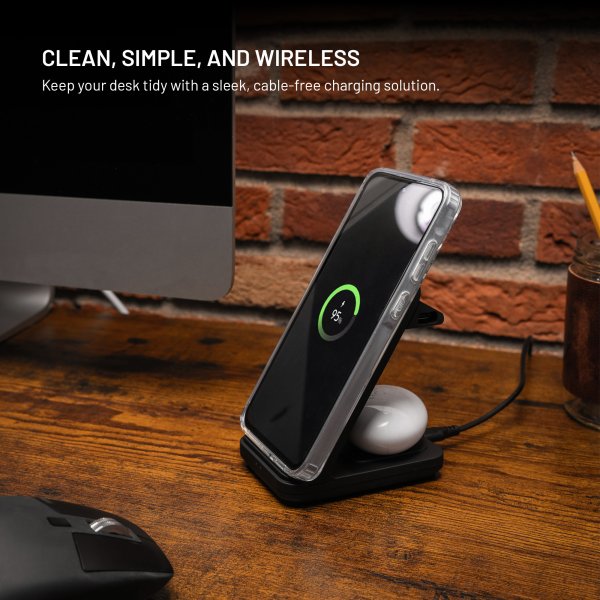 Trådløs lader Powerstation for Garmin 3in1 15W Svart