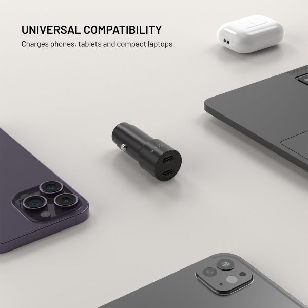 Mobillader til bil PD 65 2xUSB-C 65W