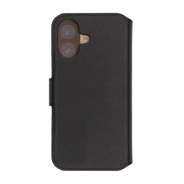 iPhone 17 Etui Ekte Skinn Svart