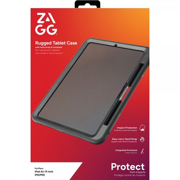 iPad Air 13 (M2/M3) Deksel Rugged Tablet Case Svart