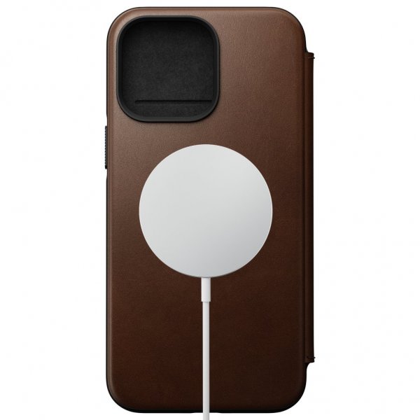 iPhone 14 Pro Max Etui Modern Leather Folio Brun