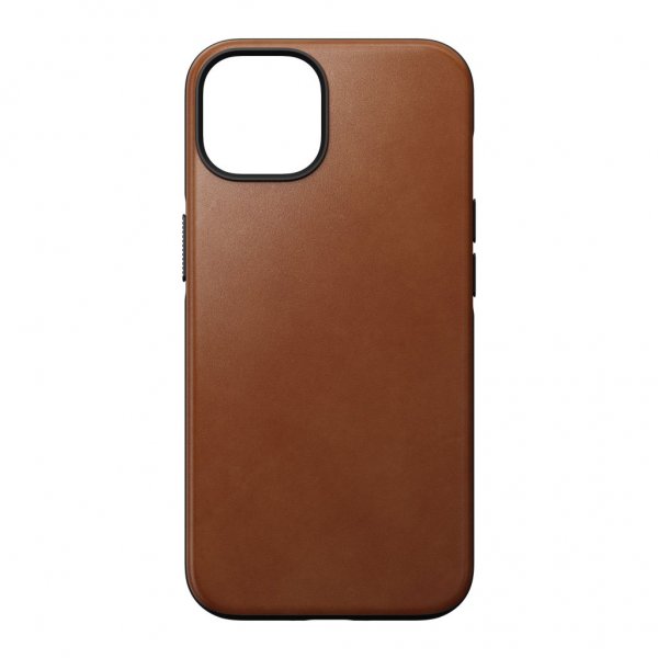 iPhone 14 Deksel Modern Leather Case English Tan