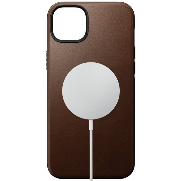 iPhone 14 Plus Deksel Modern Leather Case Brun