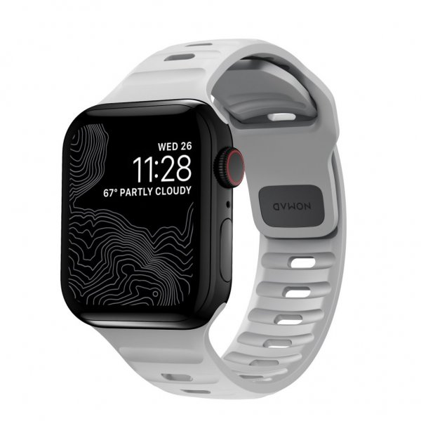 Apple Watch 42/44/45mm/Apple Watch Ultra Sport Strap M/L FKM V2 Lunar Gray