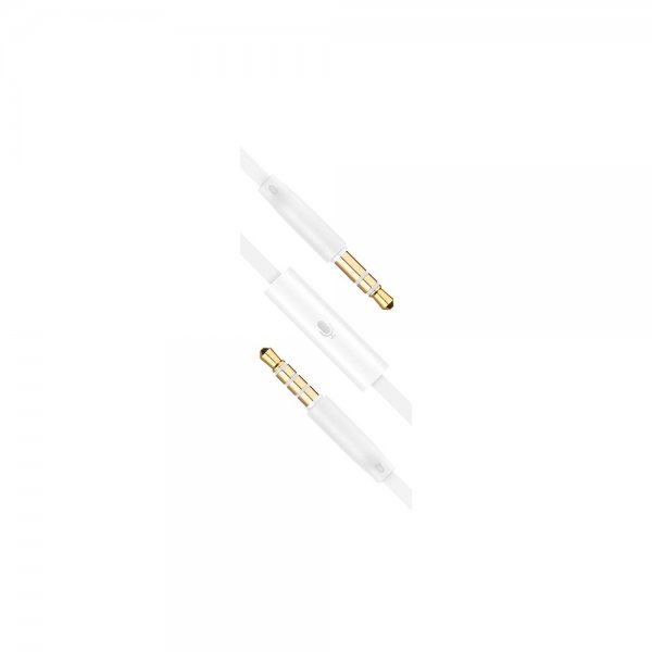 Kabel AUX 3.5mm with Microphone 1m Hvit