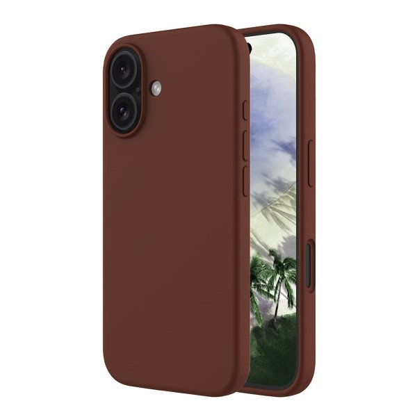 iPhone 16 Deksel Silikon MagSafe Brun