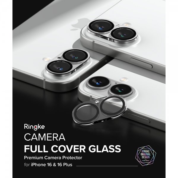 iPhone 16/iPhone 16 Plus Kamerabeskytter Camera Protector Glass 2-pakning