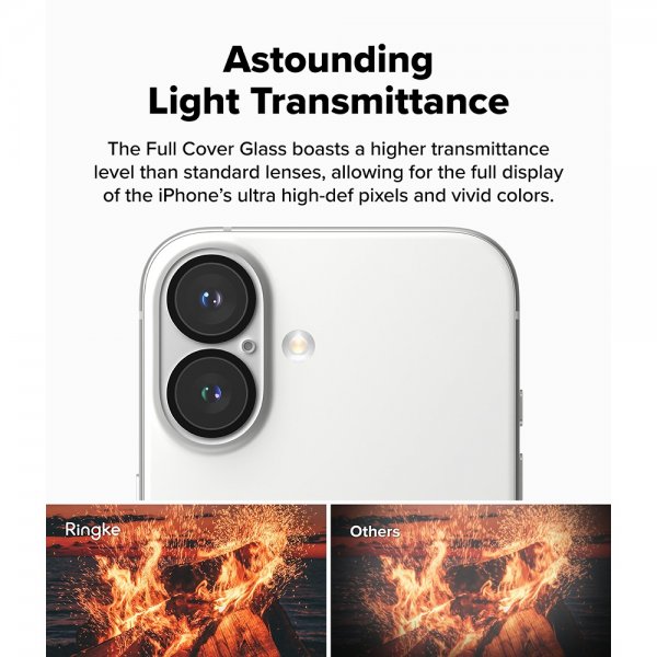 iPhone 16/iPhone 16 Plus Kamerabeskytter Camera Protector Glass 2-pakning