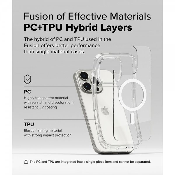 iPhone 16 Pro Max Deksel Fusion Magnetic Transparent