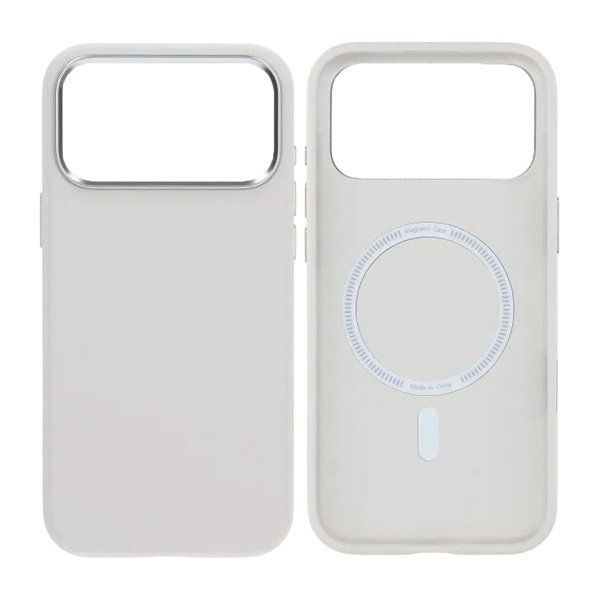 iPhone 17 Pro Deksel Kunstlæder MagSafe Hvit