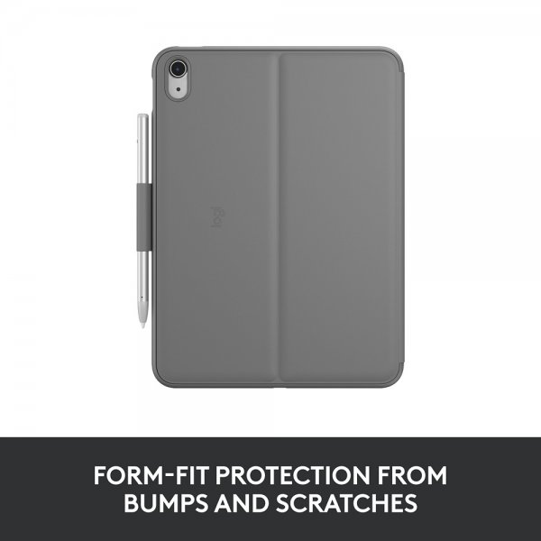 iPad 10.9 (gen 10)/iPad 11 (A16) Etui med Tastatur Slim Folio Oxford Grey Nordic