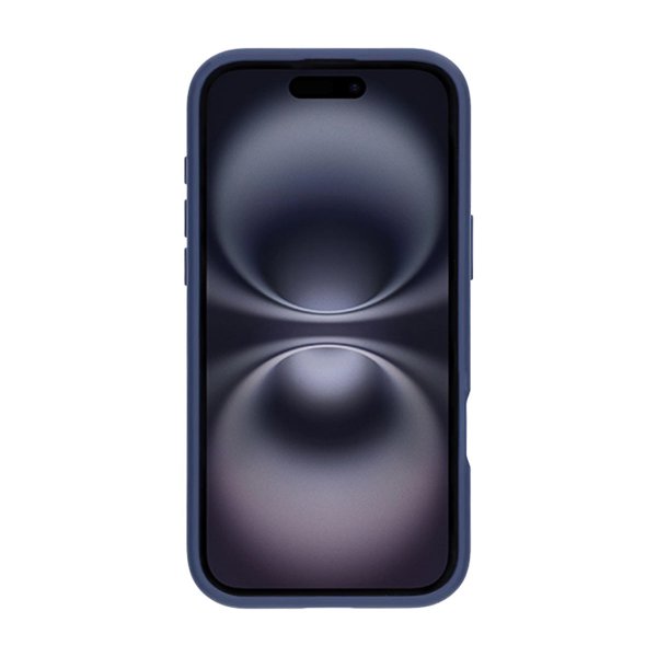 iPhone 16 Plus Deksel Roterbart Stativ Blå