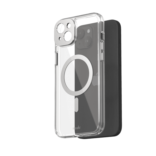 iPhone 15 Plus Deksel iGlaze MagSafe Luna Silver