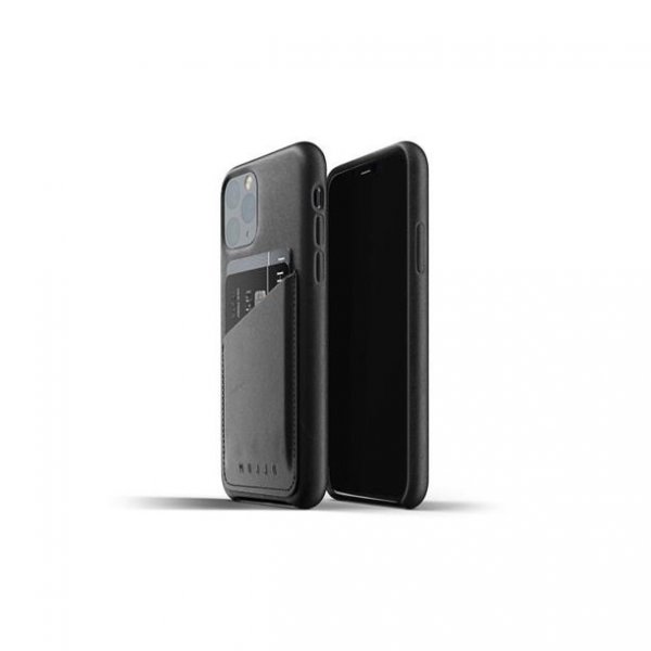 iPhone 11 Pro Deksel Full Leather Wallet Case Svart