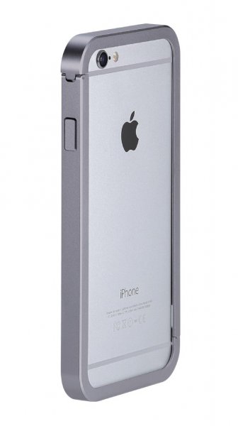 iPhone 6/6s Plus Skall AluFrame Aluminum Bumper Grå