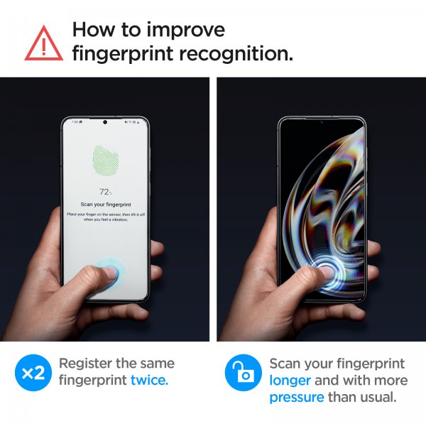 Samsung Galaxy S23 Plus Skjermbeskytter GLAS.tR EZ Fit 2-pakning