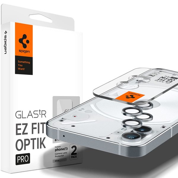 Nothing Phone (1) Linsebeskyttelse GLAS.tR EZ Fit Optik Pro 2-pakning Silver