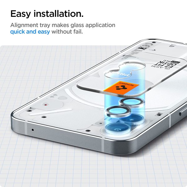 Nothing Phone (1) Kamerabeskytter GLAS.tR EZ Fit Optik Pro 2-pakning Silver