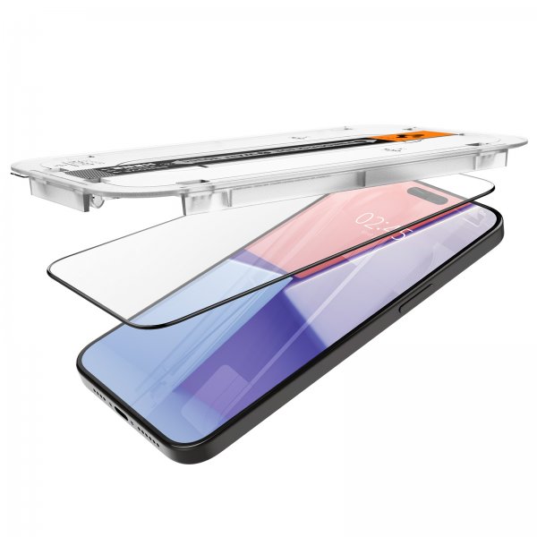 iPhone 15 Pro Skjermbeskytter GLAS.tR EZ Fit FC Svart 2-pack
