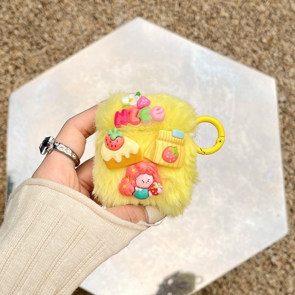 AirPods 1/2 Deksel Plysj Gul