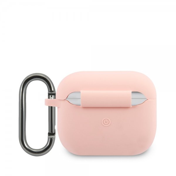 AirPods 3 Deksel Liquid Silicone Glossy Logo Rosa