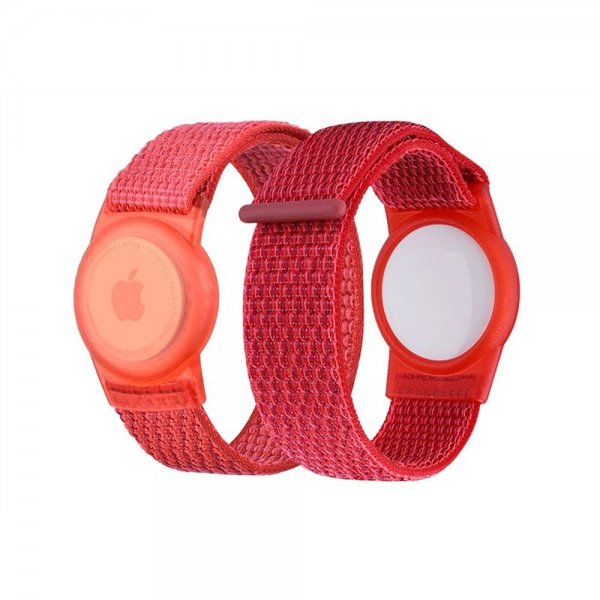 AirTag Armbånd Nylon Rød