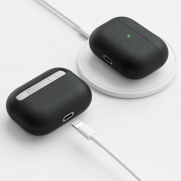 AirPods Pro Deksel PodSkinz Ekte Skinn Svart