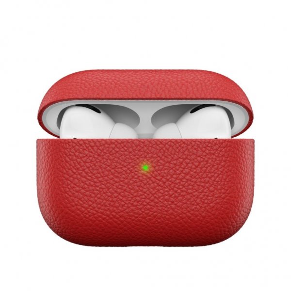 AirPods Pro Deksel PodSkinz Ekte Skinn Rød