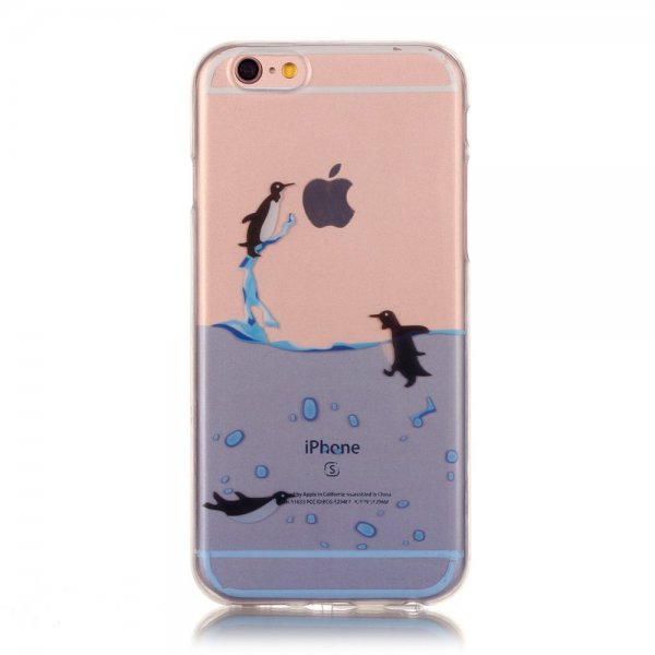 Apple iPhone 6/6s MobilDeksel TPU Klar Pingviner