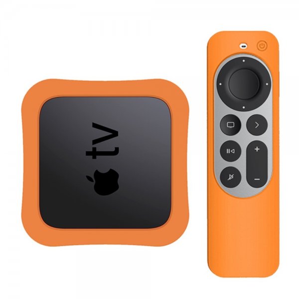 Apple TV 4K 2021/Apple TV Remote (gen 2) Deksel Silikon Oransje