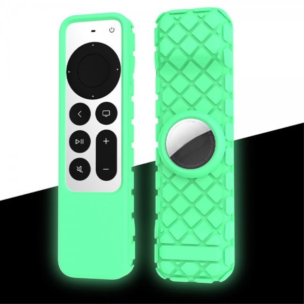 Apple TV Remote (gen 2)/AirTag Deksel Rombemønster Grønn