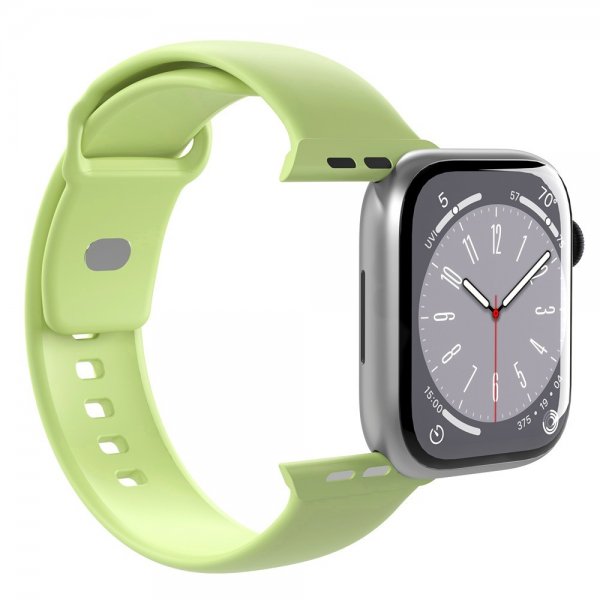 Apple Watch 38/40/41/42mm Armbånd ICON Silicone Band Matcha Green