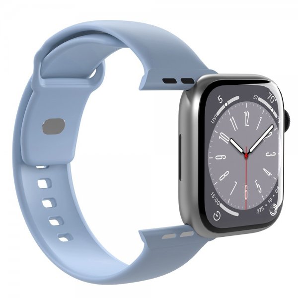 Apple Watch 38/40/41/42mm Armbånd ICON Silicone Band Powder Blue