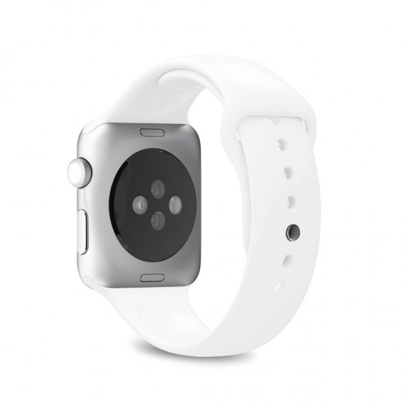 Apple Watch 38/40/41/42mm Armbånd ICON Silicone Band Hvit