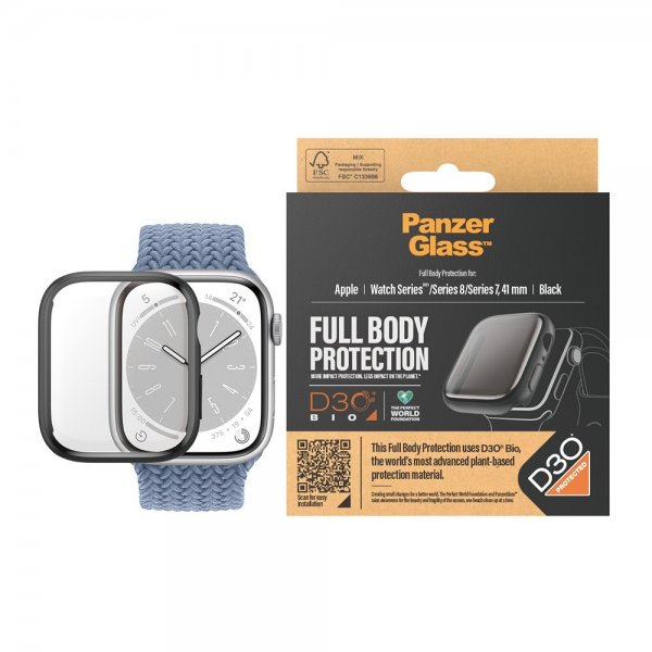 Apple Watch 41mm Deksel Skjermbeskytter Full Body Protector Svart