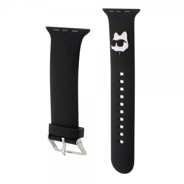 Apple Watch 44/45/46mm/Apple Watch Ultra Armbånd Rubber NFT Choupette Svart