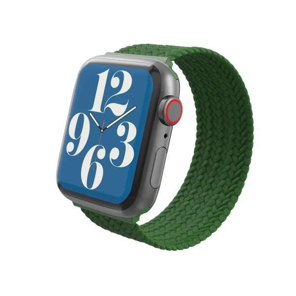 Apple Watch 42/44/45mm/Apple Watch Ultra Armbånd Braided Watch Band Small Forest Green