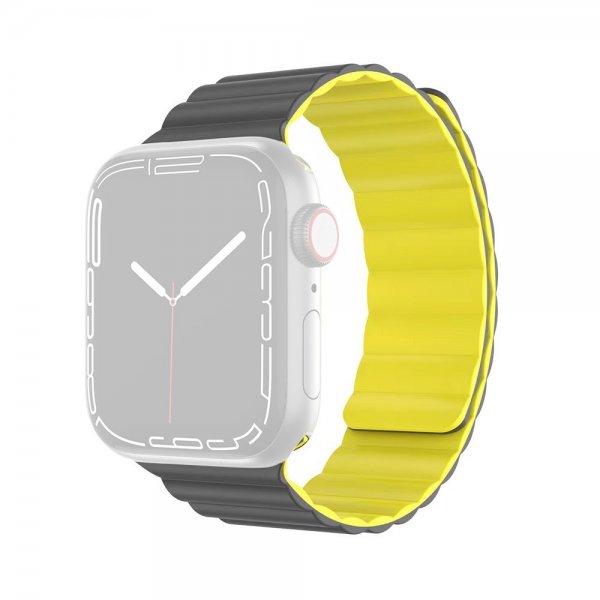 Apple Watch 42/44/45mm/Apple Watch Ultra Armbånd Molan Series Gul Grå