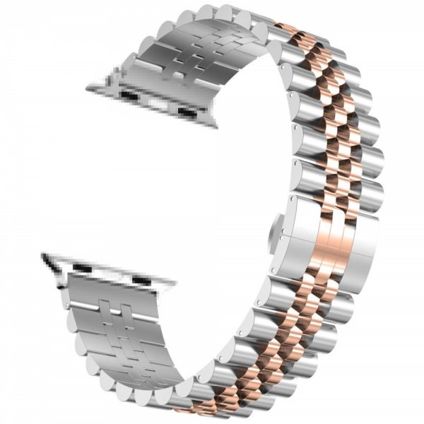 Apple Watch 42/44/45mm/Apple Watch Ultra Armbånd Rustfritt stål Rosegull